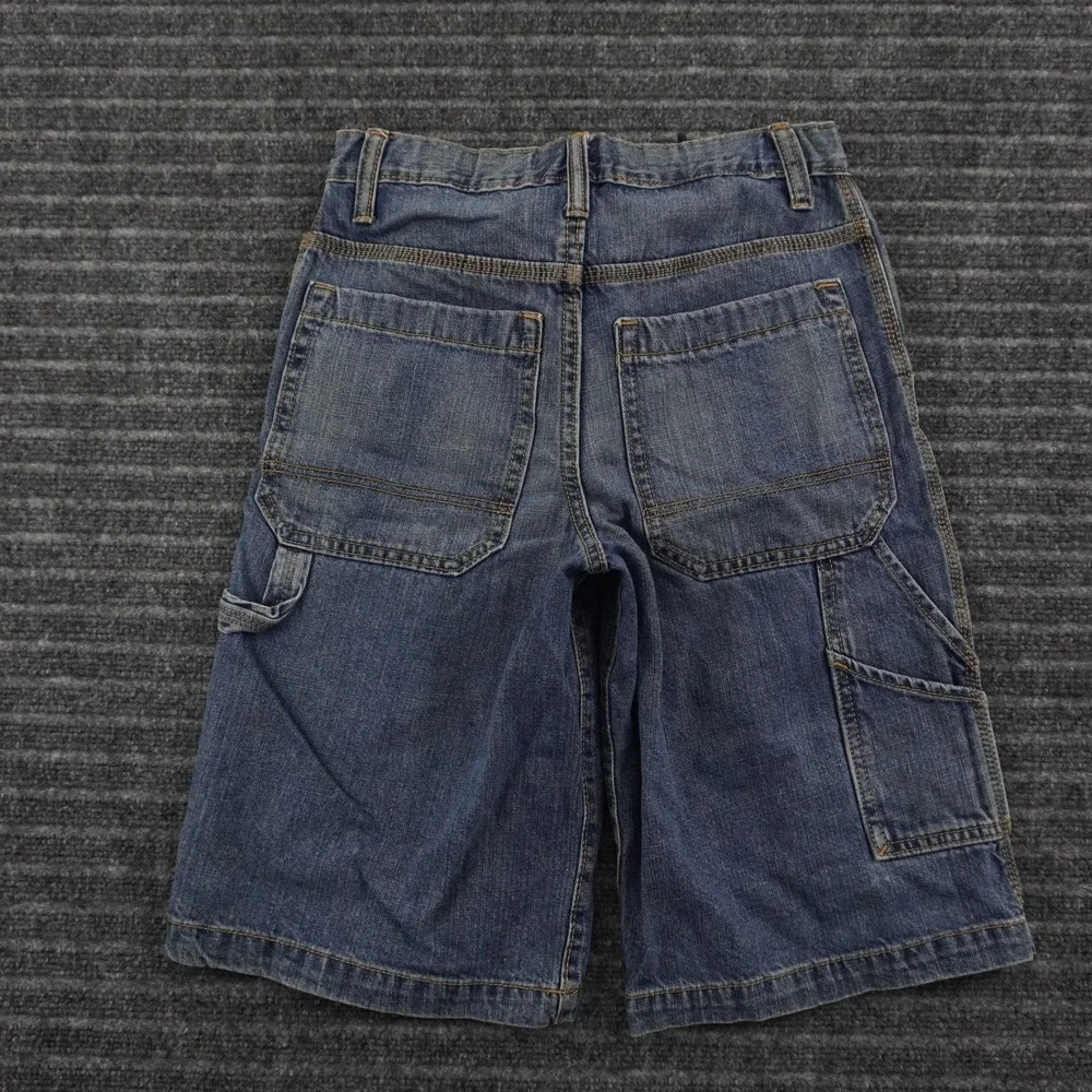 Old Navy‎ Painter Denim Shorts Boys 16 Blue Loose Fit Carpenter Utility Pocket